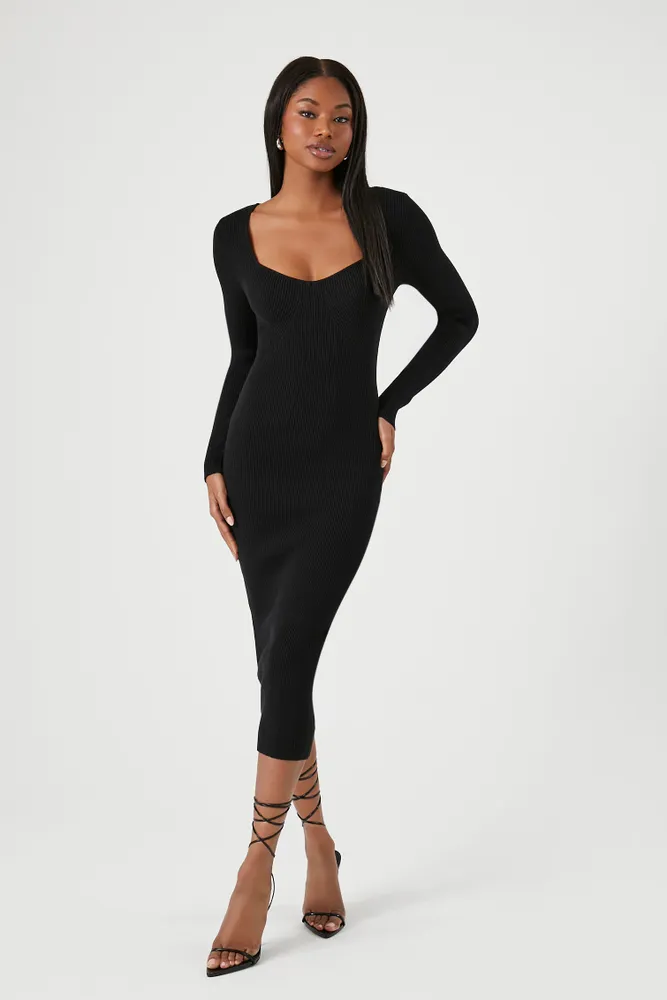 Sweetheart Bodycon Sweater Dress