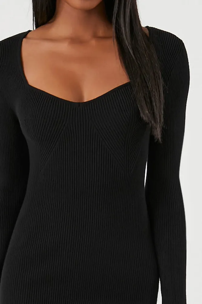 Sweetheart Bodycon Sweater Dress