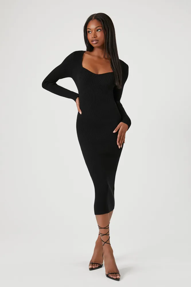 Sweetheart Bodycon Sweater Dress