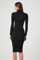 Turtleneck Bodycon Midi Sweater Dress