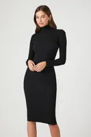 Turtleneck Bodycon Midi Sweater Dress