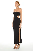 Sculpting Cut Out Strapless Maxi Dress