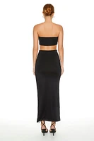 Sculpting Cut Out Strapless Maxi Dress