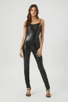 Faux Leather Jumpsuit