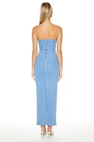 Denim Tube Maxi Dress