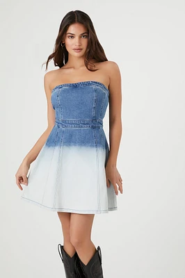 Miirobe tubulaire en denim délavé ombré