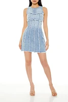 Frayed Denim Mini Dress