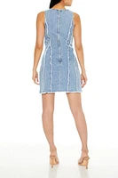 Minirobe en denim avec franges