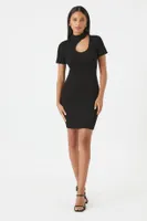 Ribbed Cut Out Bodycon Midi Dress