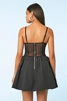 Caged Fit & Flare Mini Dress