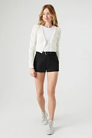 Faux Suede Belted Short