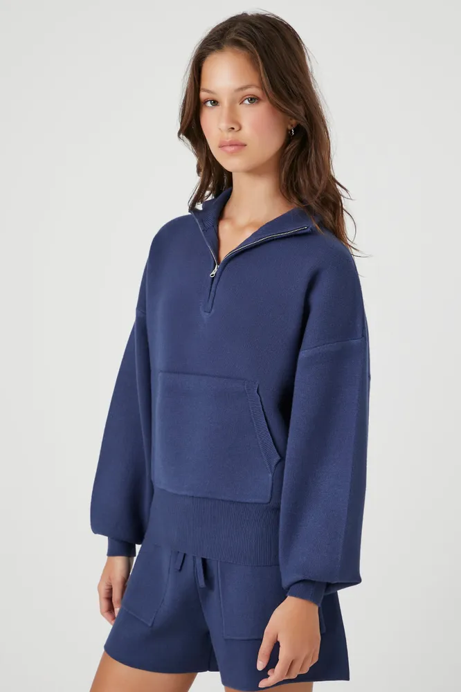 Knit Half-Zip Sweatshirt