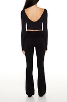 Knit High-Rise Flare Pant