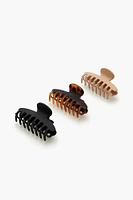 Tortoiseshell Claw Hair Clip Set (3 Pcs)