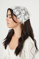 Sheer Floral Embroidered Headwrap