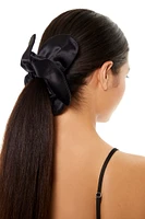 Satin Flower Hair Scrunchie