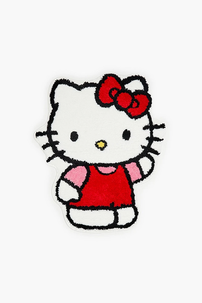 Tapis en peluche à imprimé Hello Kitty