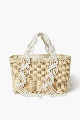 Crochet Straw Tote Bag