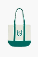 Two-Tone Embroidered LA Tote Bag