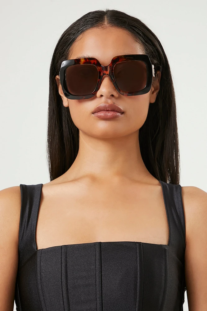 Tortoiseshell Oversized Square Sunglasses