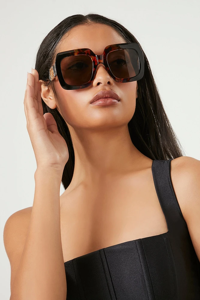 Tortoiseshell Oversized Square Sunglasses