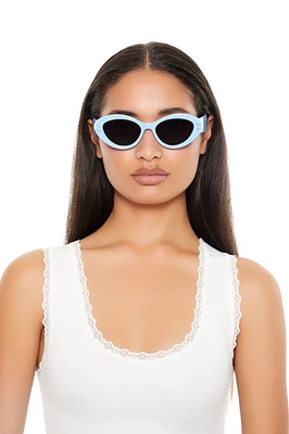 Lunettes de soleil ovales cloutées