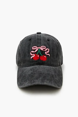 Casquette de baseball à imprimé Boucle et cerise