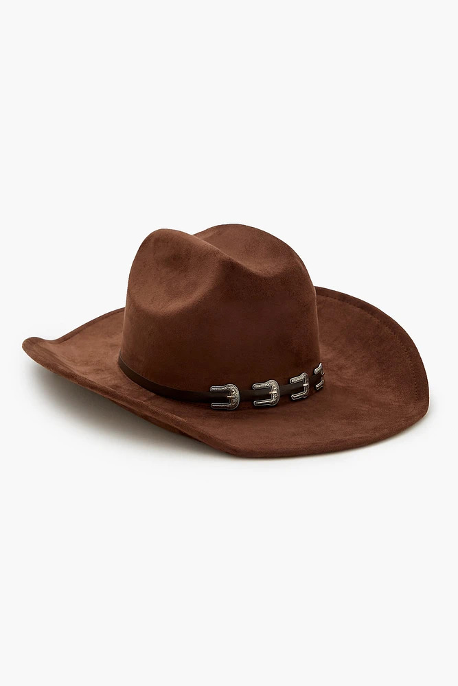 Buckled-Trim Cowboy Hat