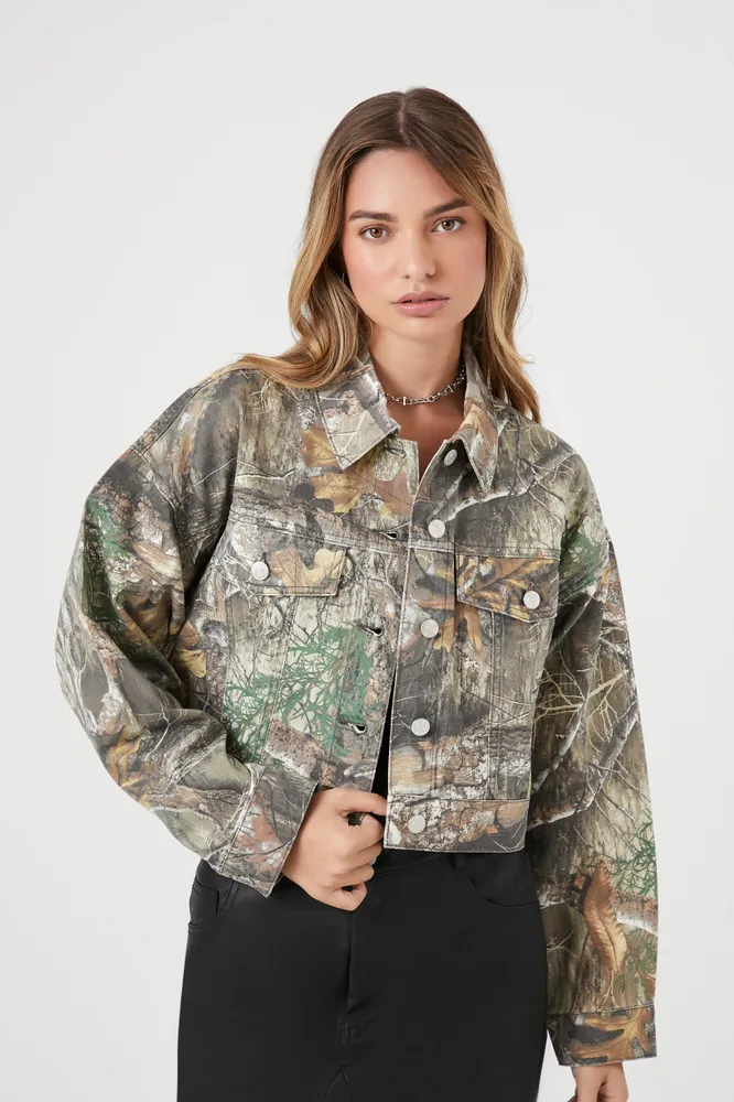 To The Limit Cropped Jacket - Camouflage