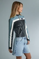 Ford Faux Leather Racecar Jacket