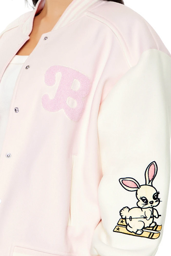 Bunny Letterman Bomber Jacket