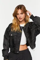 Cropped Bomber Jacket