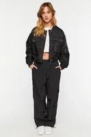 Cropped Bomber Jacket