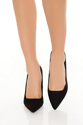 Faux Suede Pointed Stiletto Pumps