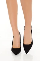 Faux Suede Pointed Stiletto Pumps