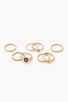 Rhinestone Ring Set (8 Pcs)