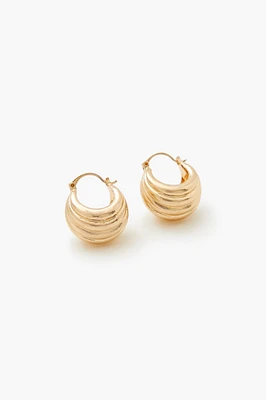 Thick Etched Hoop Earrings