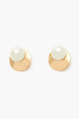 Faux Pearl Stud Earrings