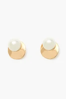 Faux Pearl Stud Earrings