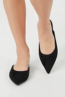 Pointed Toe Bow Mule