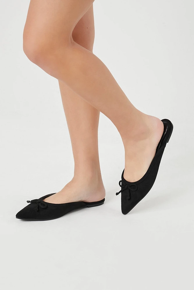 Pointed Toe Bow Mule