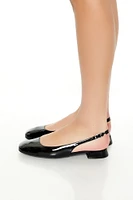 Faux Patent Leather Ballet Flats