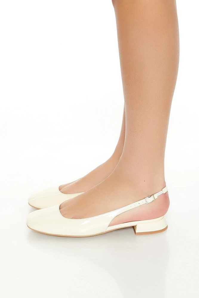 Faux Patent Leather Ballet Flats