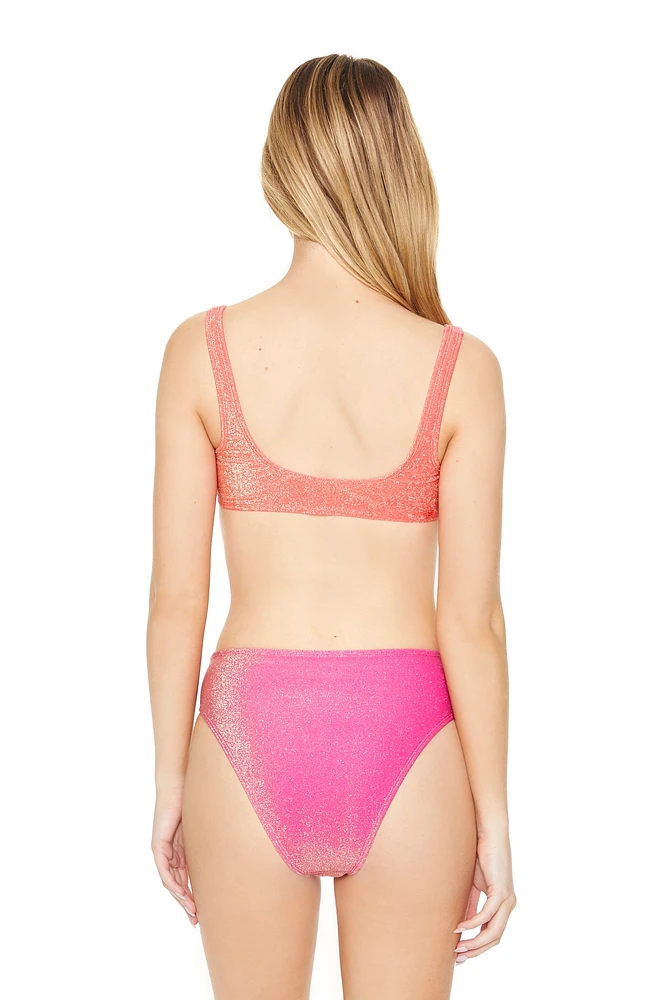 Glitter Knit High Rise Bikini Bottom