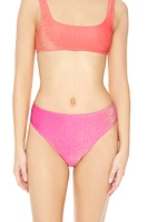 Glitter Knit High Rise Bikini Bottom