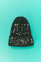 Tuque à imprimé Hello Kitty avec similiperles et pierres du Rhin