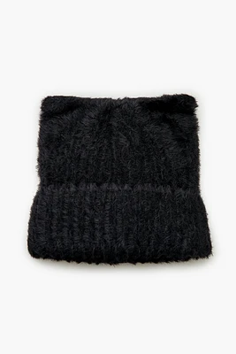 Fuzzy Knit Cat Ear Beanie