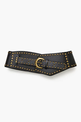 Studded Faux Leather Belt