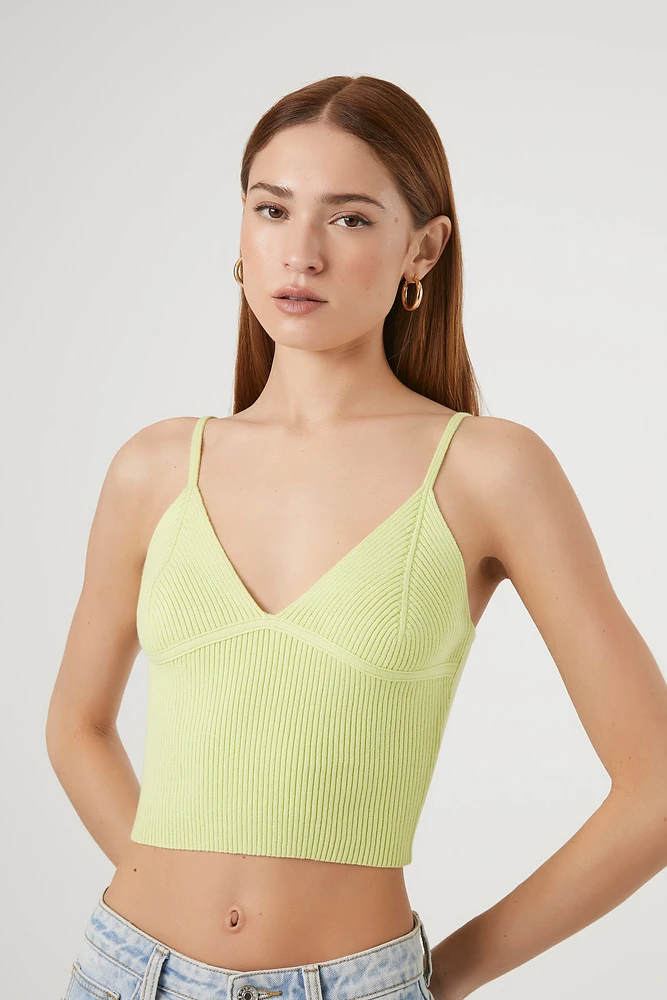 Ribbed Knit V-Neck Cami