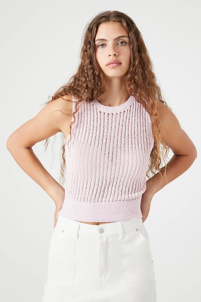 Sheer Open Knit Tank